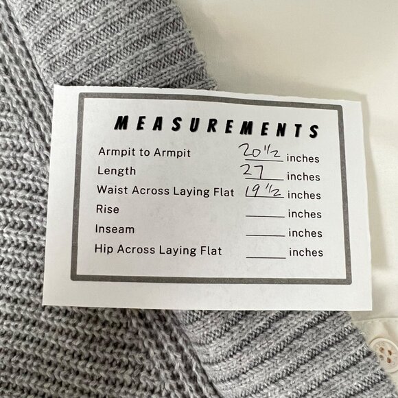 Vince Camuto Womens White Gray Asymmetrical Sweater Blouse Long Sleeve size XL - Picture 12 of 12